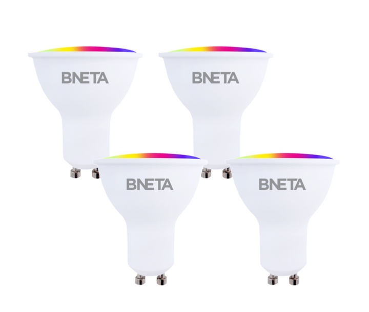 BNETA IoT Smart WiFi LED Bulb GU10 - Four Pack