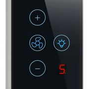 Tuya Zigbee Fan Light Switch US Network Connection APP Control Black