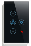 Tuya Zigbee Fan Light Switch US Network Connection APP Control Black