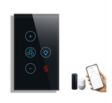 Tuya Zigbee Fan Light Switch US Network Connection APP Control Black