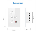 Tuya Zigbee Fan Light Switch US Network Connection APP Control Black
