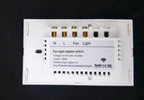 Tuya Zigbee Fan Light Switch US Network Connection APP Control Black
