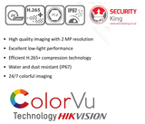 Hilook 8 Channel 1080p ColorVu Complete Kit