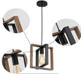 Dr Light Vintage Chandelier Industrial Wood Metal Pendant Light