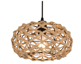 Round Bohemian Rope and Metal Pendant Light