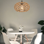 Round Bohemian Rope and Metal Pendant Light
