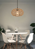 Round Bohemian Rope and Metal Pendant Light