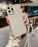 Precision Perforated Edged Colorful  Painted Extended Lanyard Shockproof Phone Case Compatible With IPho