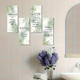 4pcs Inspirational Wooden Wall Decor- Dream, Faith, Love, Persist