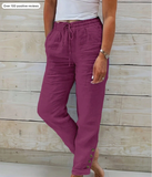 Jisfaneya Solid Color Single Pocket Straight Leg Pants With Lace Patchwork And Pleated Effect, Casual Straight