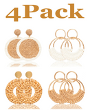 Yanxyad Handmade Woven Rattan Earrings