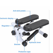 Stepper Exercise Machine with Resistance Bands and LCD Monitor