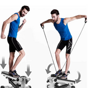 Stepper Exercise Machine with Resistance Bands and LCD Monitor