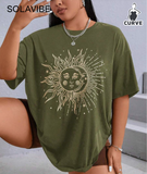 Solavibe Plus Size Pattern Printed Round Neck T-Shirt