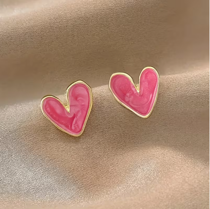 1 Pair of Easy Sweet Exquisite Small Cute Irregular Love Design Women'S Daily Holiday Earrings