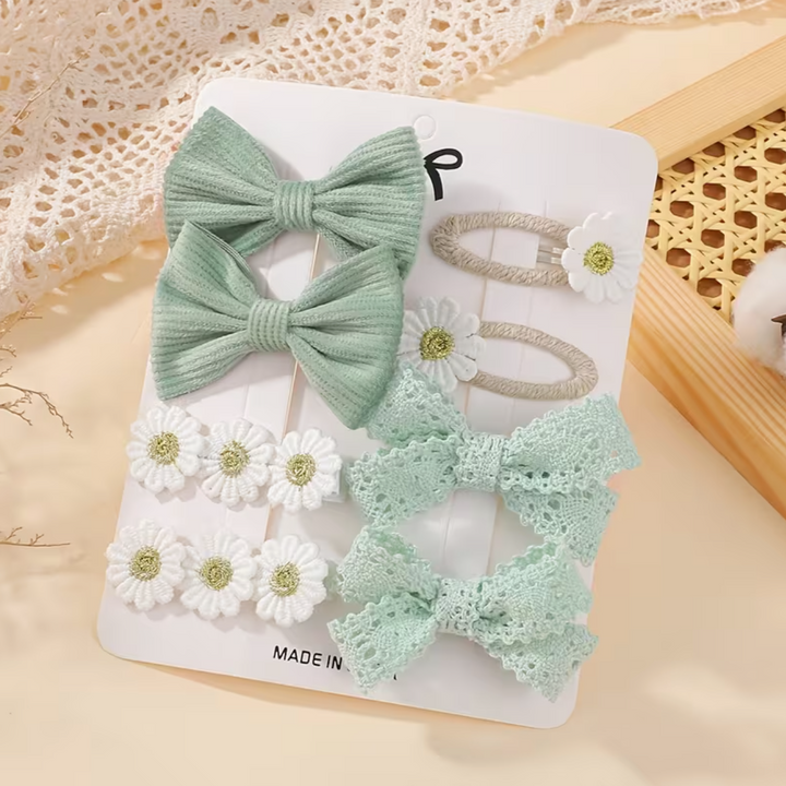8pcs Set of Minimalist Bow Hair Clips for in a Fresh Style, Simple and Cute Hair Accessories for Holiday Parties, Ponytail Clips, and Travel-friendly Fashion Hair Ornament Set