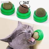 2pcs/Set Pet Cat Cat Ball Toys, Mint Scented Cats' Favorite, 360° Rotating Stick-On Design For Floor