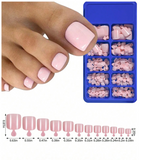 100pcs 12 Sizes Short Press-On Nails, Glossy Toe Nail Tips