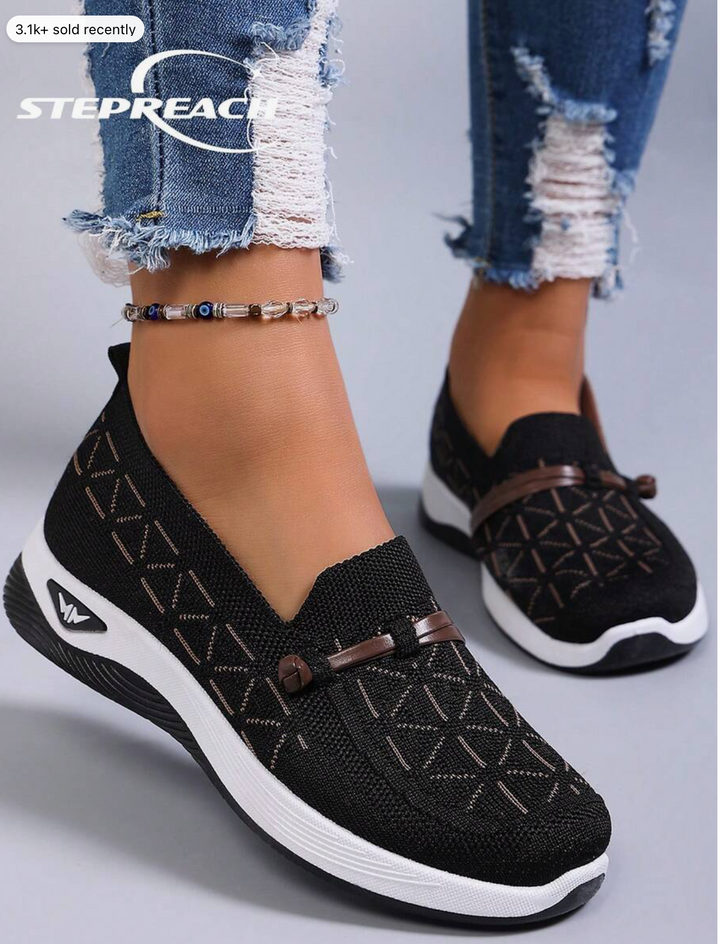STEPREACH New Women Casual Sports Shoes, Embroidered Sneakers,