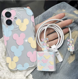 Phone Case - A 5pcs Disney Set That Includes a Phone Case, a Charger Cover, Two Data Cable Protectors, And a Data Cable Tie