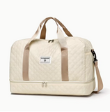 Lightweight Rhombic Lattice Travel Dufile Bag, Large Capacity Sports Fitness Storage Bag