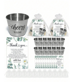 36/18/3pcs Wedding Party Gift Set, Stainless Steel Toasting Cups, Thank You Cards, Organza Gift Bags