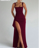 Women's Elegant Sexy Slit Bodycon Dignified Long Dress, Suitable For Spring/Summer Party,