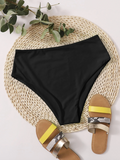 Swim Basics Summer Beach Plain High Waisted Bikini Panty