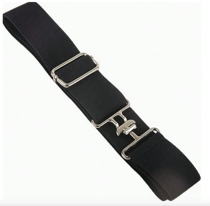 1pc Unisex Elastic Waist Belt With Horse Hoof Buckle, Stretchy Equestrian Belt, Suitable For Equestrian Sports, Casual Wear