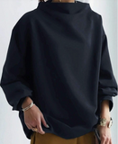 New Solid Color Turtleneck Long Sleeve Top, Suitable For Spring, Summer And Autumn Casual