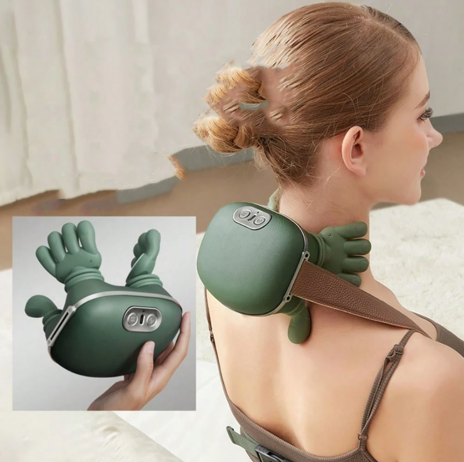 Multi-Functional Simulated Human Hand Five-Finger Neck And Shoulder Massager, Equipped With Neck And Shoulder Electric Massage Function, Specially Suitable For Neck And Back Care.