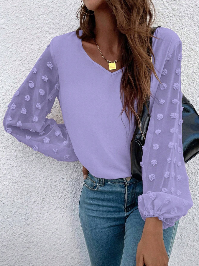 EMERY ROSE Women's Lantern Sleeve Long Sleeve Shirt,Long Sleeve Tops Fall Cloth For Women