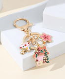 1pc Cartoon House & Mushroom & Flower Keychain For Gift