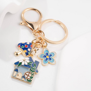 1pc Cartoon House & Mushroom & Flower Keychain For Gift