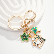 1pc Cartoon House & Mushroom & Flower Keychain For Gift