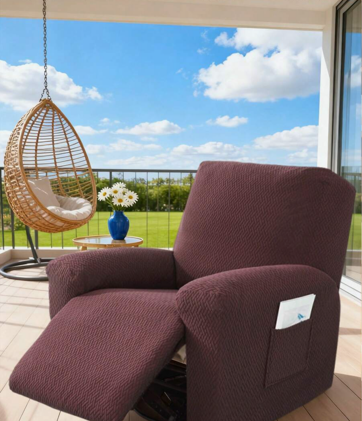1/2/3 Seater Recliner Sofa Covers Stretch Jacquard Reclining Couch Covers For Reclining Sofa
