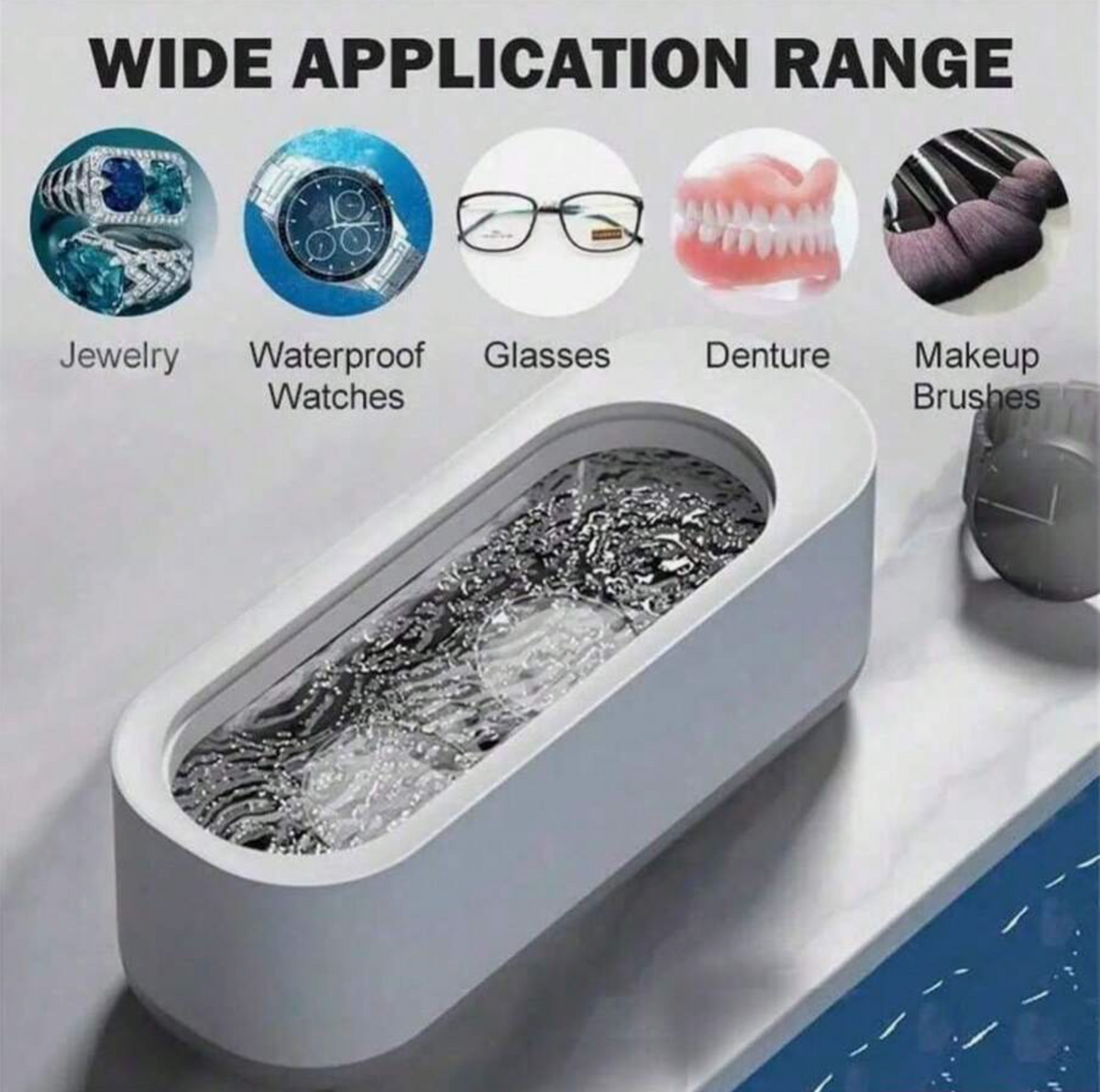 Multi-Functional Vibration Cleaning Machine - Contact Lenses Cleaner, Watch, Jewelry, Teeth Cleaner
