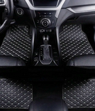 4pcs Universal Car Floor Mat Set, Suitable For Right-Hand Drive Vehicles - PVC Leather Surface,