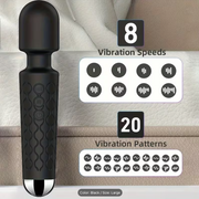 daysDildo - Dildo - 1pc Handheld Electric Back Massager Rechargeable Handheld Deep Tissue Neck Back Massager Vibrator Wand G Spot Vibrators Clitoris Vibrator Stimulation, Adult for Nipples Dildo Powerful 20 Vibration Modes & 8 Speeds, Sex Toy