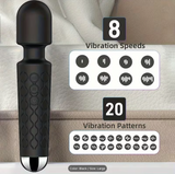 daysDildo - Dildo - 1pc Handheld Electric Back Massager Rechargeable Handheld Deep Tissue Neck Back Massager Vibrator Wand G Spot Vibrators Clitoris Vibrator Stimulation, Adult for Nipples Dildo Powerful 20 Vibration Modes & 8 Speeds, Sex Toy
