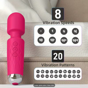 daysDildo - Dildo - 1pc Handheld Electric Back Massager Rechargeable Handheld Deep Tissue Neck Back Massager Vibrator Wand G Spot Vibrators Clitoris Vibrator Stimulation, Adult for Nipples Dildo Powerful 20 Vibration Modes & 8 Speeds, Sex Toy