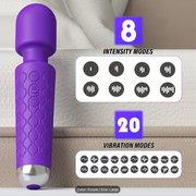 daysDildo - Dildo - 1pc Handheld Electric Back Massager Rechargeable Handheld Deep Tissue Neck Back Massager Vibrator Wand G Spot Vibrators Clitoris Vibrator Stimulation, Adult for Nipples Dildo Powerful 20 Vibration Modes & 8 Speeds, Sex Toy