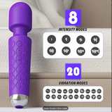 daysDildo - Dildo - 1pc Handheld Electric Back Massager Rechargeable Handheld Deep Tissue Neck Back Massager Vibrator Wand G Spot Vibrators Clitoris Vibrator Stimulation, Adult for Nipples Dildo Powerful 20 Vibration Modes & 8 Speeds, Sex Toy