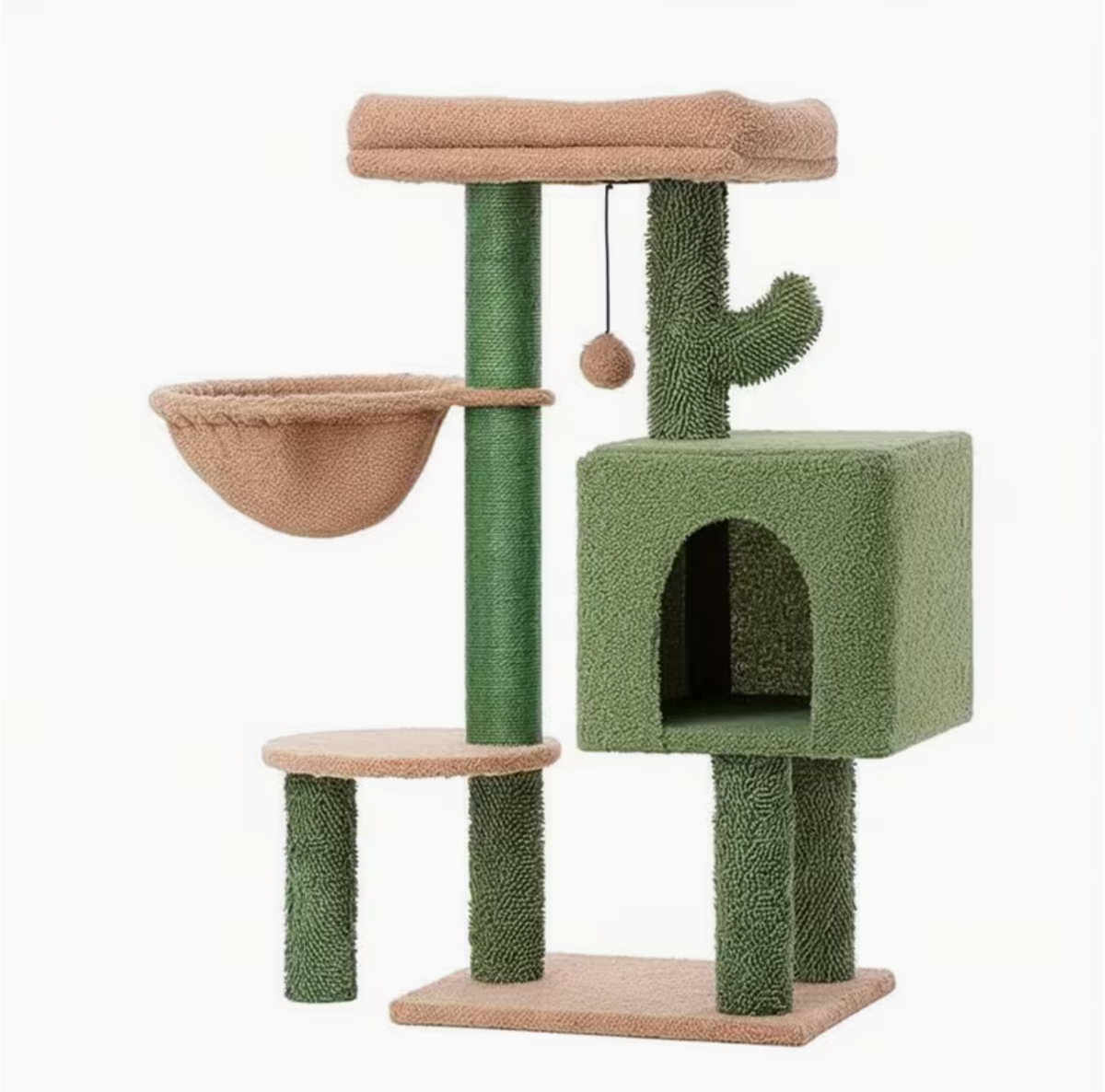 TALI Multi-Tiered Cat Tree Tower for Indoor Cats - Sturdy Climbing Frame with Sisal Post,