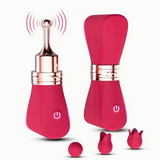 1pc 3-head Interchangeable Strong Vibration Vibrator, Adult Toy, Strong Vibration Masturbator, 10 Frequency Vibration Mode, Clitoral Vibrator, Mini Portable Late Night, Nipple Stimulator, Backyard Vibrator - High-frequency Personal Massager
