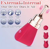 1pc 3-head Interchangeable Strong Vibration Vibrator, Adult Toy, Strong Vibration Masturbator, 10 Frequency Vibration Mode, Clitoral Vibrator, Mini Portable Late Night, Nipple Stimulator, Backyard Vibrator - High-frequency Personal Massager