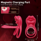 Penis Sleeve - Vibrating Cock Ring Penis Sleeve with Clitoral Stimulator, Penis Ring Vibrator Couples Adult Sex Toys for Men Women, Male Female Couple Sex Toy with G Spot Clitoris Vibrator
