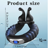 Vibrating Penis Ring Erotic Toys for Couples Men - Vibrating Penis Sleeve with Rabbit Clitoral Vibrator, Adult Toys Penis Ring Penis Sleeve, Erotic Toys for Women