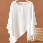 1 Piece Of Flowing, Designer Irregular Hem Solid Color Pullover Shawl