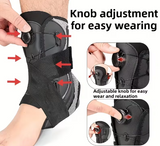 Adjustable Ankle Stabilizer & Ankle Brace with Ankle Joint Fixation, Spring Support & Heel - Post-Surgery, Sports Treatment, Running Stability Device, Hand Washable Fabric